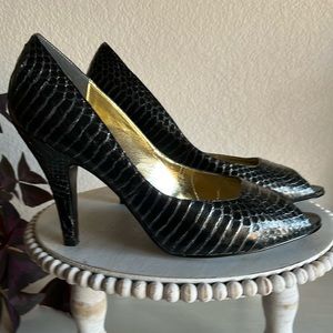 Nina dress all leather stilettos